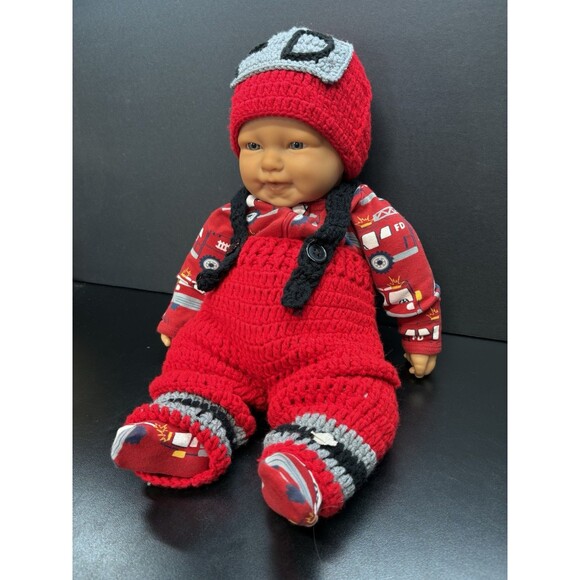 Infant Fire Department Crochet Real Life Baby - Picture 4 of 7